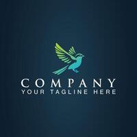 sparrow logo, a modern gradient sparrow logo template vector