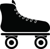 Skateboard Outline set icon Collection. Figure ice skating shoes. vector