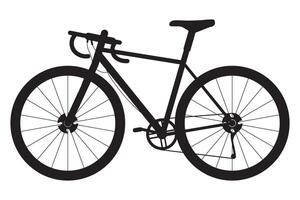 carreras bicicleta icono recopilación. bicicleta silueta icono aislado. vector