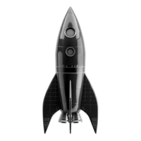 Spaceship rocket on isolated transparent background png