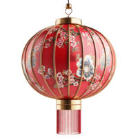 3d chinese new year lantern on isolated transparent background png