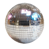Mirror disco ball on isolated transparent background png