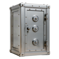 Safety locker safe box on isolated transparent background png