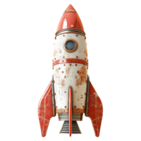 Spaceship rocket on isolated transparent background png