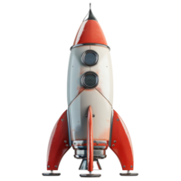 Spaceship rocket on isolated transparent background png