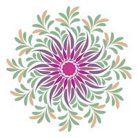Elegant Simple Mandala line Drawing for print or use as Embroidery design vector