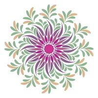 Elegant Simple Mandala line Drawing for print or use as Embroidery design vector