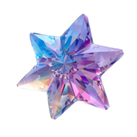 brillant cristal étoile sur isolé transparent Contexte png