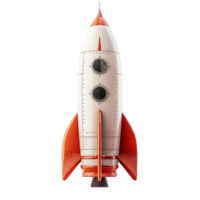 Spaceship rocket on isolated transparent background png