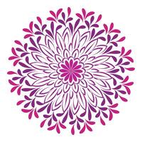 Elegant Simple Mandala line Drawing for print or use as Embroidery design vector