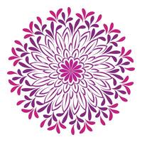 Elegant Simple Mandala line Drawing for print or use as Embroidery design vector