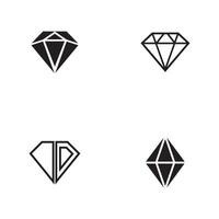 diamante logo modelo icono ilustración diseño vector