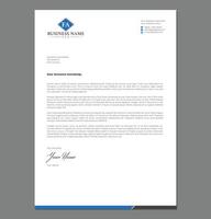 Blank Letterhead Template for Print with Initial AF and FA or Logo vector