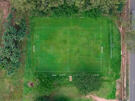 soccer field in top view photo