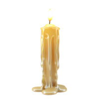 3d render isolate candle on isolated transparent background png