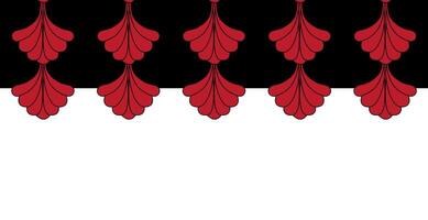 Geometric Gatsby Art Deco Red Border Frame Horizontal Repeat Pattern Design vector