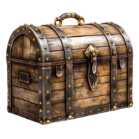 Treasure chest game asset on isolated transparent background png