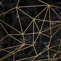 Marble Pattern Background with Triangle, Geometric Shapes and Polygons in Black and Gold vector