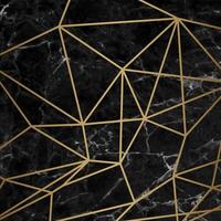 Marble Pattern Background with Triangle, Geometric Shapes and Polygons in Black and Gold vector