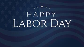 Dark Blue Happy Labor Day Background Illustration vector