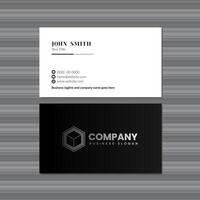 Minimal Black Business Card Design vector