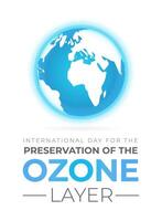 International Day for the Preservation of the Ozone Layer Background Illustration vector