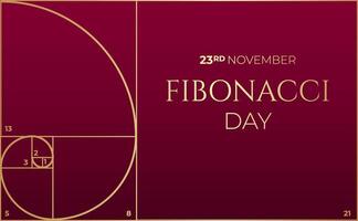 Fibonacci Day Background Illustration vector