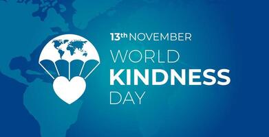 World Kindness Day Blue Banner with Icon vector