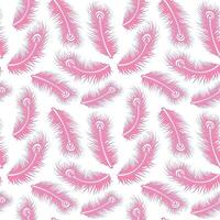 rosado plumas sin costura modelo diseño vector