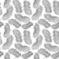 Soft Feather Pattern Black and White vector