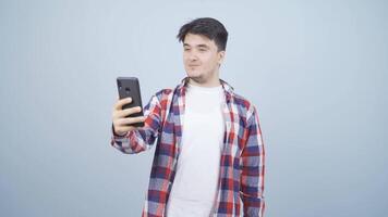 Man making a call on the phone. video