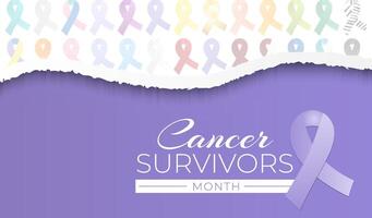 National Cancer Survivor Awareness Month Illustration vector