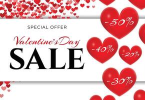 Valentine's Day Sale Special Offer Background Illustration vector