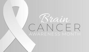 Gray Brain Cancer Awareness Month Background Illustration vector