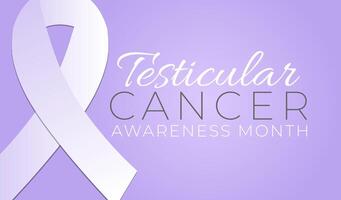 Purple Testicular Cancer Awareness Month Background Illustration vector