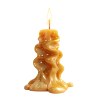 3d render isolate candle on isolated transparent background png