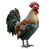 Rooster on isolated transparent background png