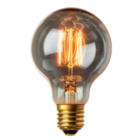 Tungsten electric bulb on isolated transparent background png