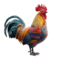 Rooster on isolated transparent background png