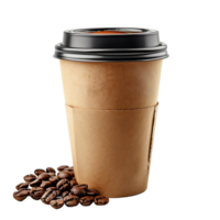 Take away coffee cup mockup on isolated transparent background png