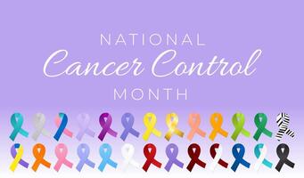 National Cancer Control Month Background Illustration vector