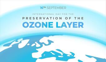 ozono capa preservación internacional día antecedentes ilustración vector