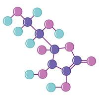 vitamina C molécula estructura vector