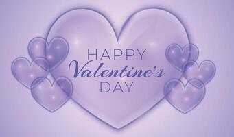 Purple Happy Valentine's Day Background Illustration vector