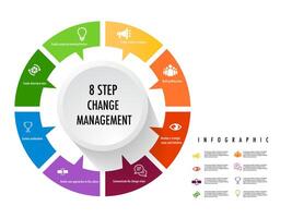 Infographic template for business 8 Steps vector