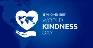 World Kindness Day Blue Illustration Background vector