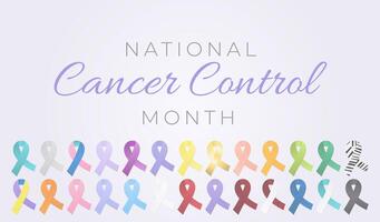 National Cancer Control Month Background Illustration vector