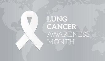 pulmón cáncer conciencia mes antecedentes ilustración bandera vector