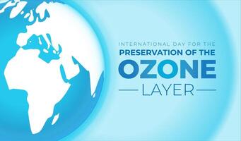 Preservation of the Ozone Layer International Day Background vector