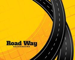 winding journey road trip background vector